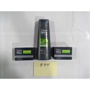 Dove Men+Care Shampoo Conditioner and Bar Soap Set Men OS Gray New Fresh Clean